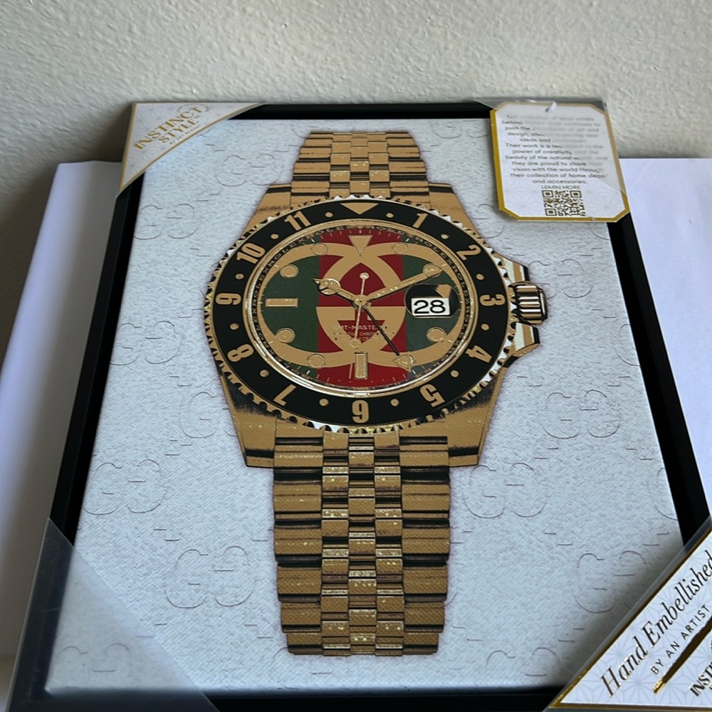Instinct Style Gold Watch Wall Canvas - Picture 4 of 10